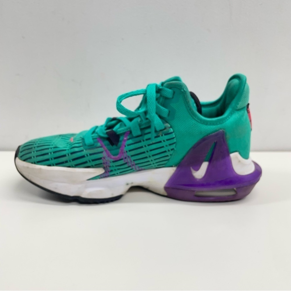 Nike LeBron James Witness VI 6 South Beach Emerald Green Pink Size 6 - Picture 5 of 11